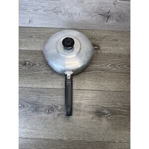 Wagner Ware Sidney-O Magnalite 4506-P 8" Frying Pan With Spouts & Lid-Rare